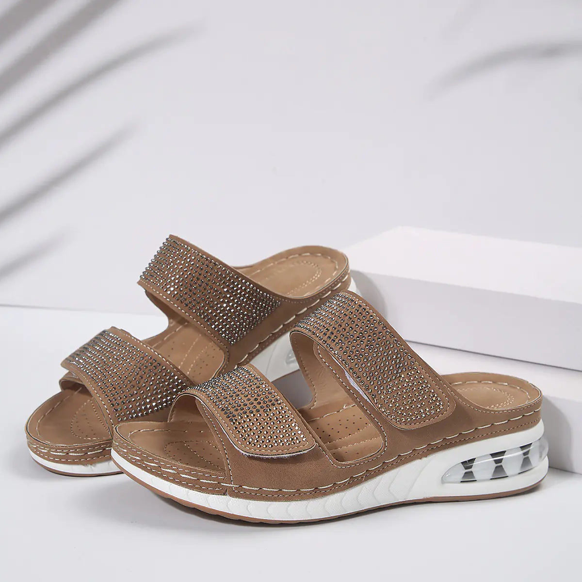 Rhinestone Slide Sandals for Women