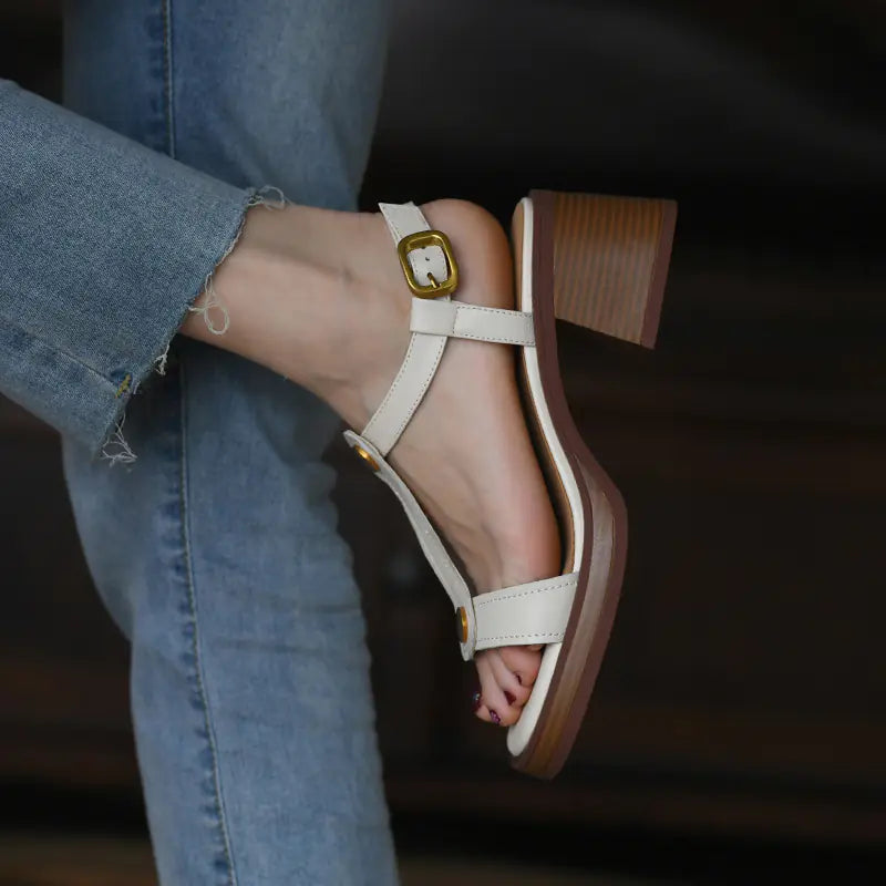 Women's Mid-Heel Leather