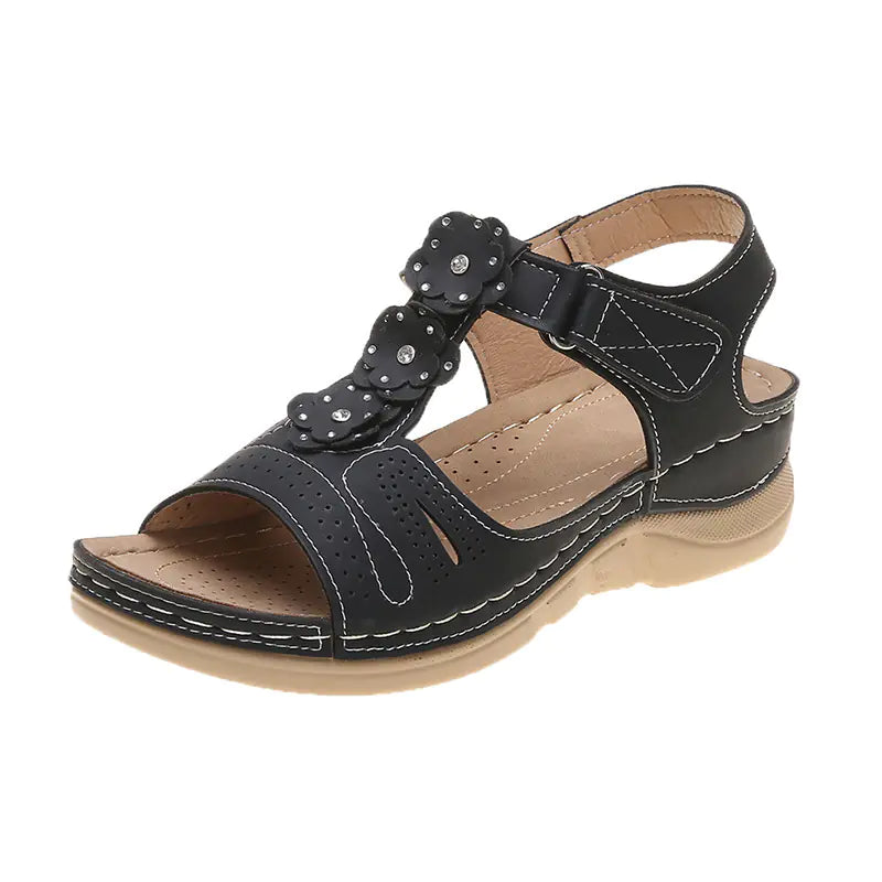Flower Platform Sandals for Beach Wear
