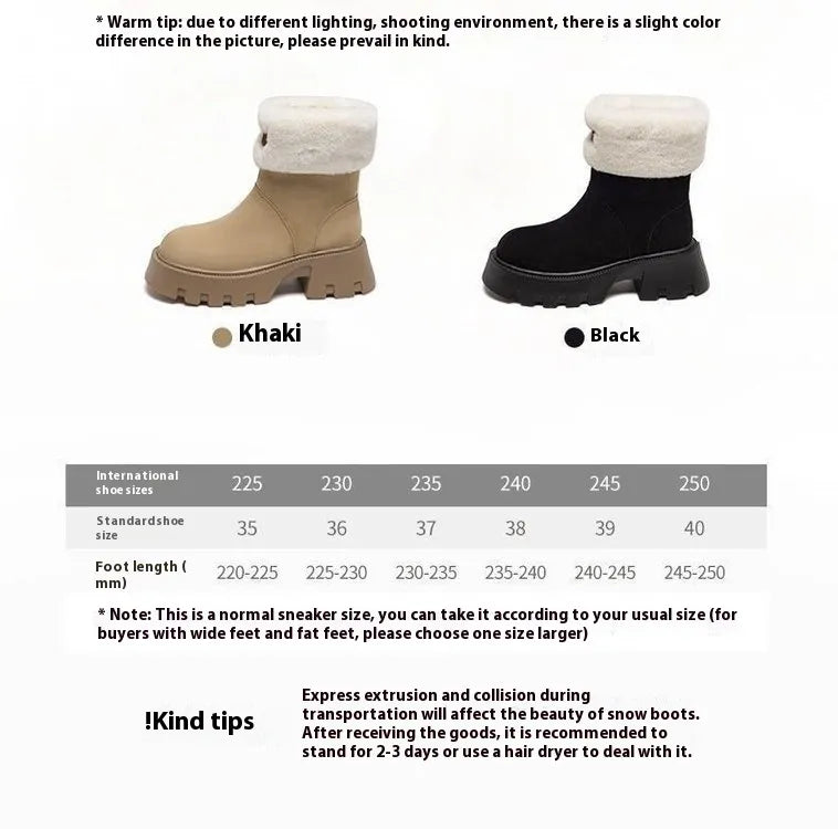 Winter Fleece-Lined Thermal Shoes