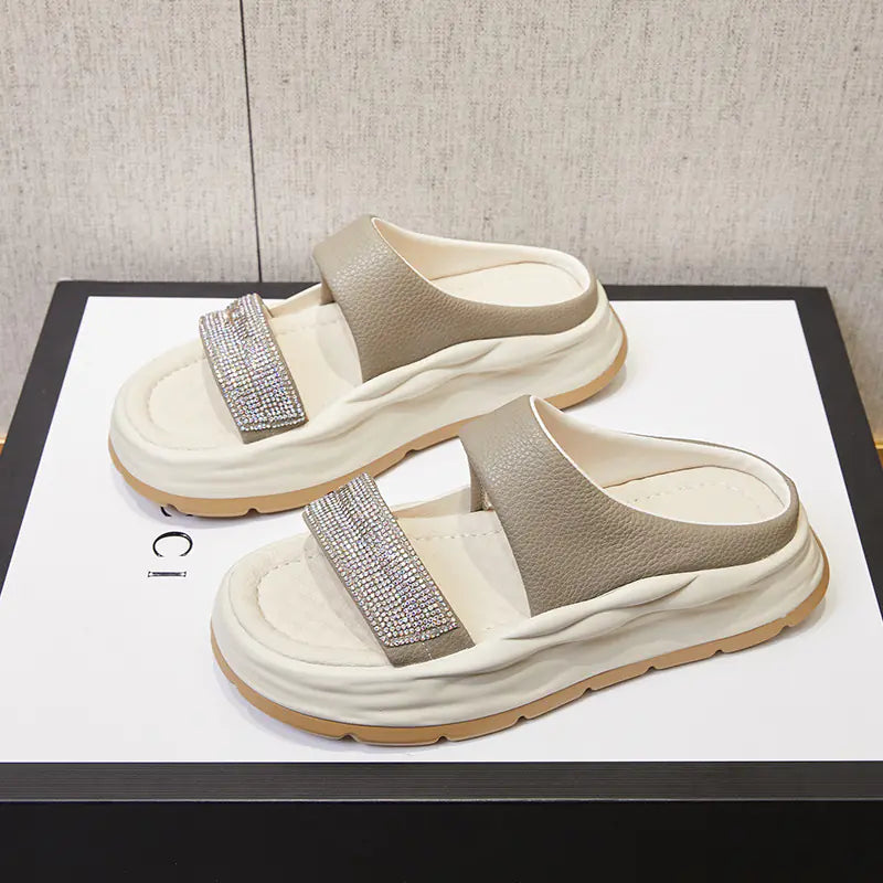 Thick Sole High Platform Slide Sandals
