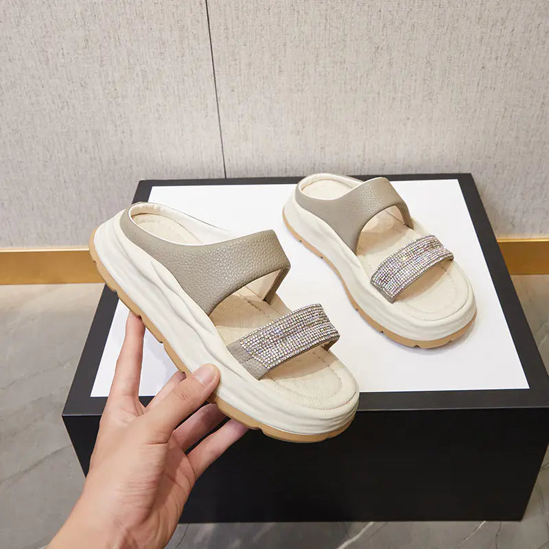 Thick Sole High Platform Slide Sandals