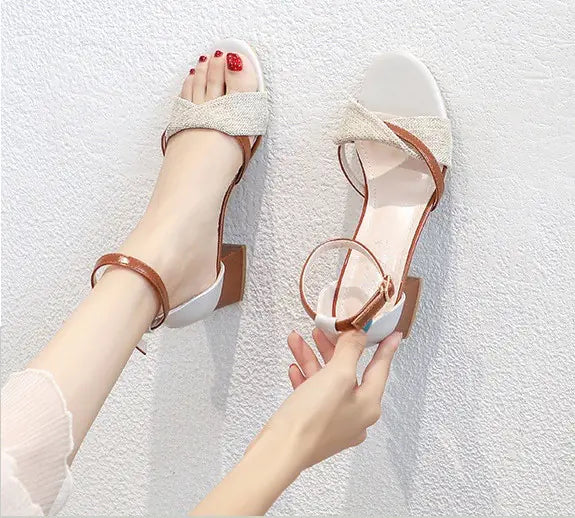Thick Heel Summer Roman High-Heeled Sandals
