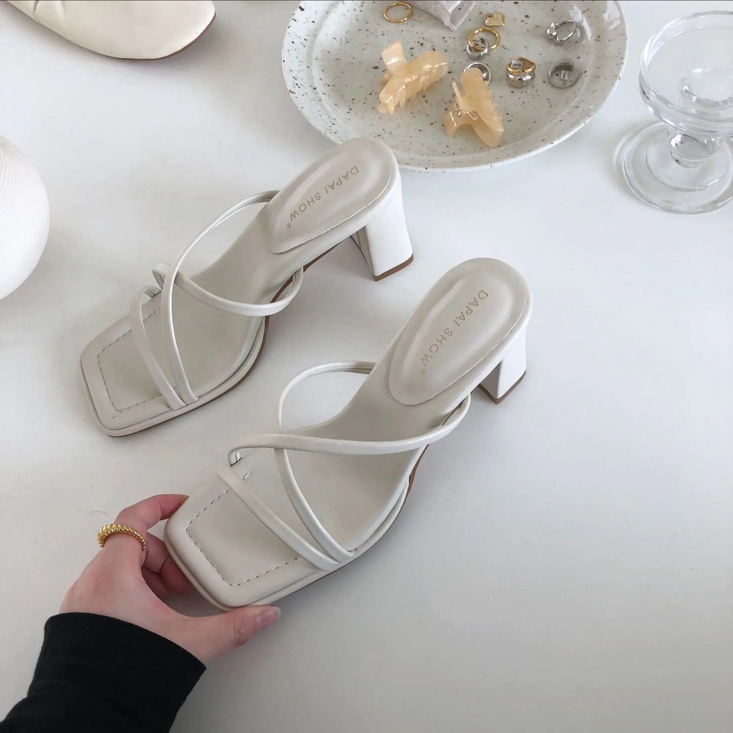 Medium Heeled Roman Style