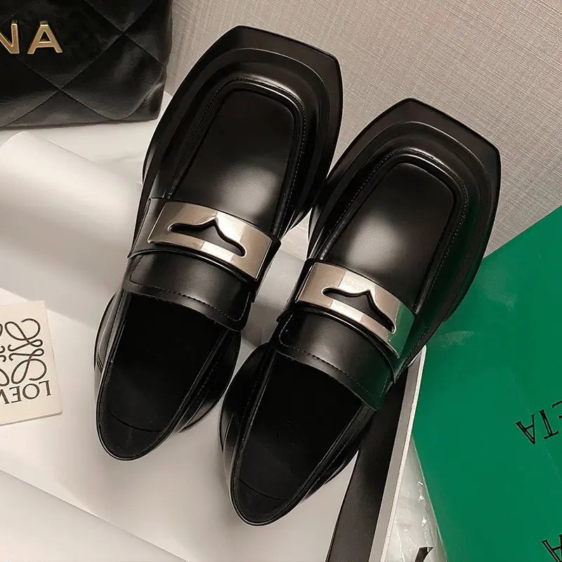 Women's Chunky Heel Slip-On Shoes