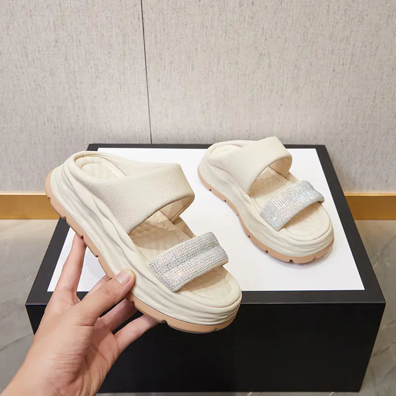 Thick Sole High Platform Slide Sandals