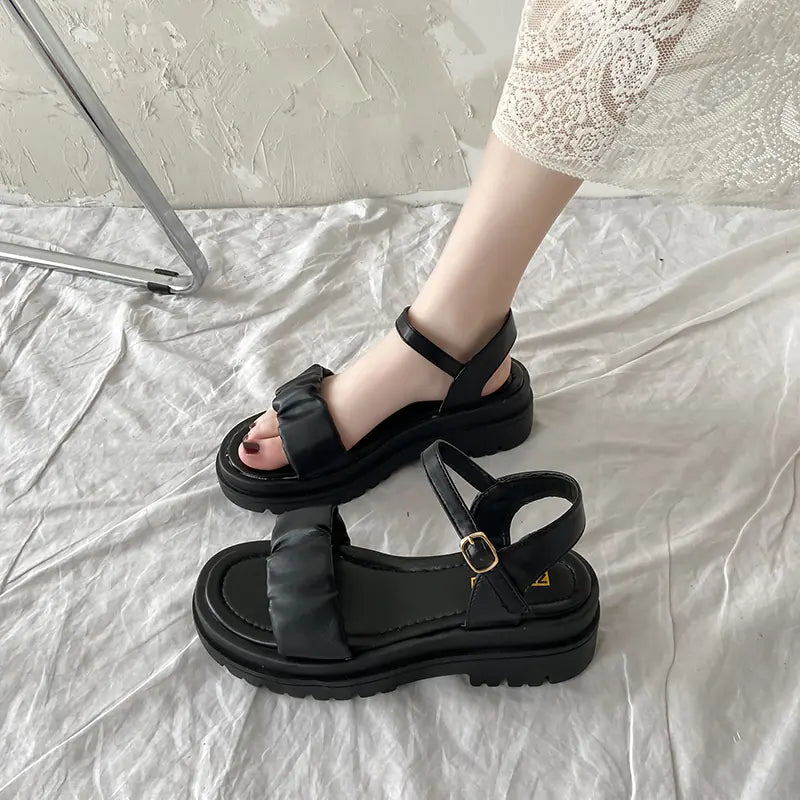 Women's Flat Platform Sandals - Summer Roman Style