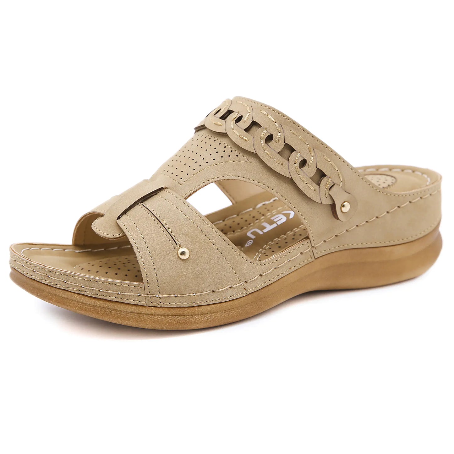 Round Toe Cap Non-Slip Hollow Out Sandals