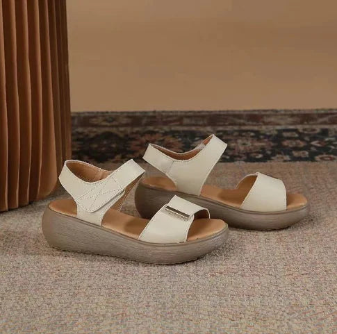 Women's Platform Leather Orthopedic Sandals