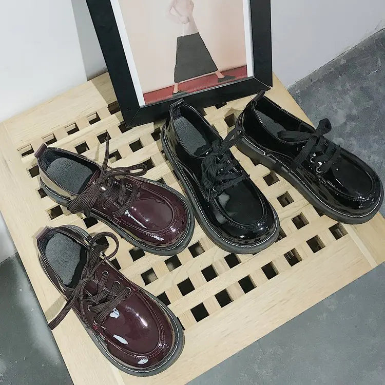 Retro Style Korean Schoolgirl Platform Shoes