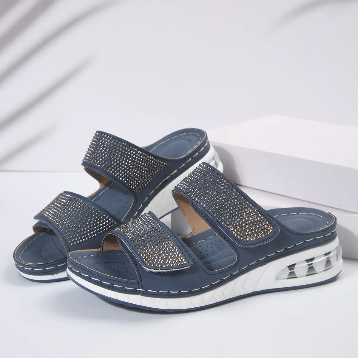 Rhinestone Slide Sandals for Women