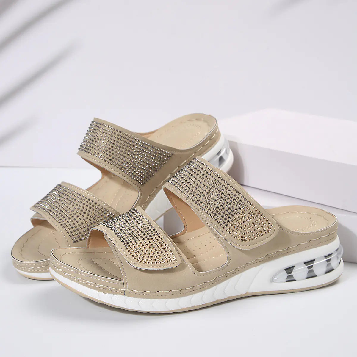 Rhinestone Slide Sandals for Women