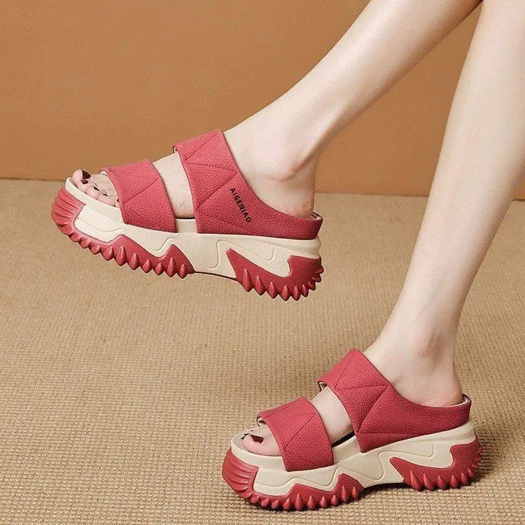Vintage Thick-Soled Slide Sandals