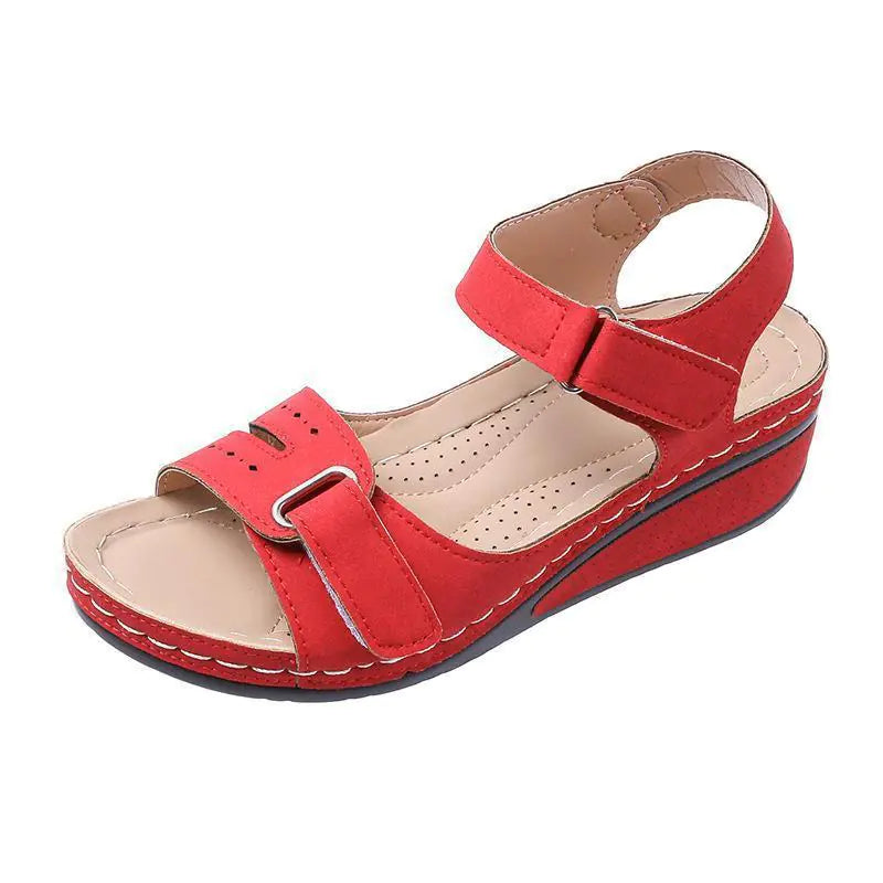 Platform Sandals with Velcro Strap