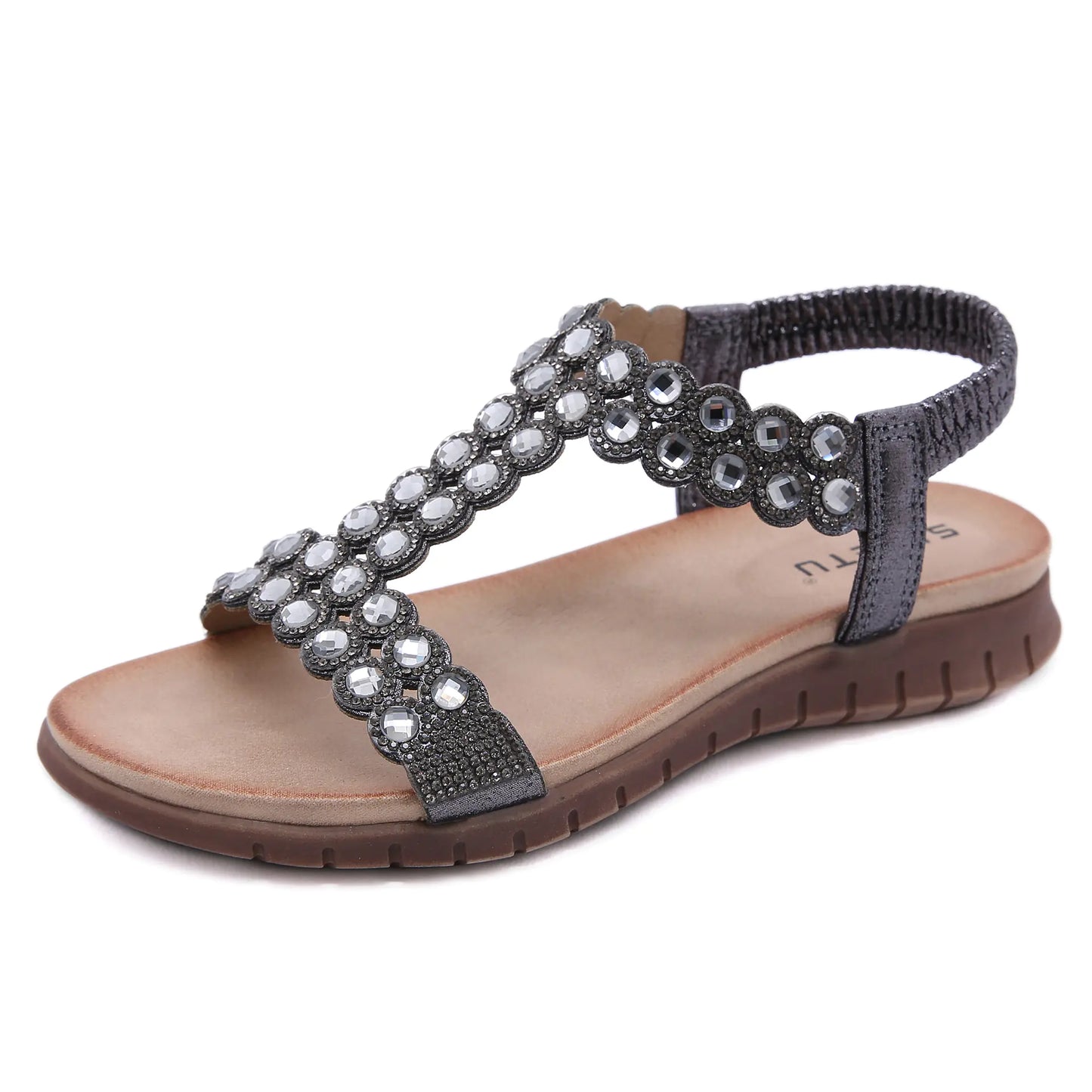 New Retro Beaded Rhinestone Sandals