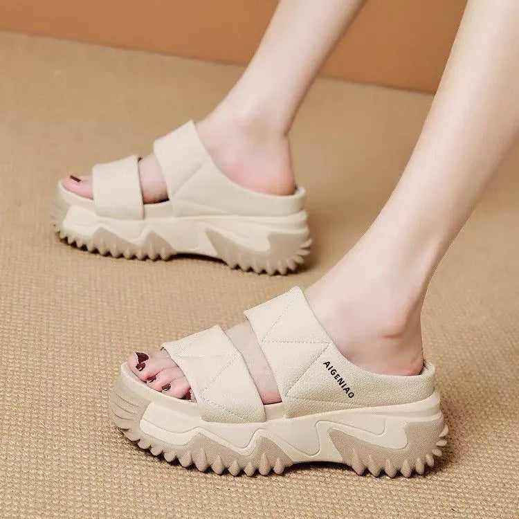 Vintage Thick-Soled Slide Sandals