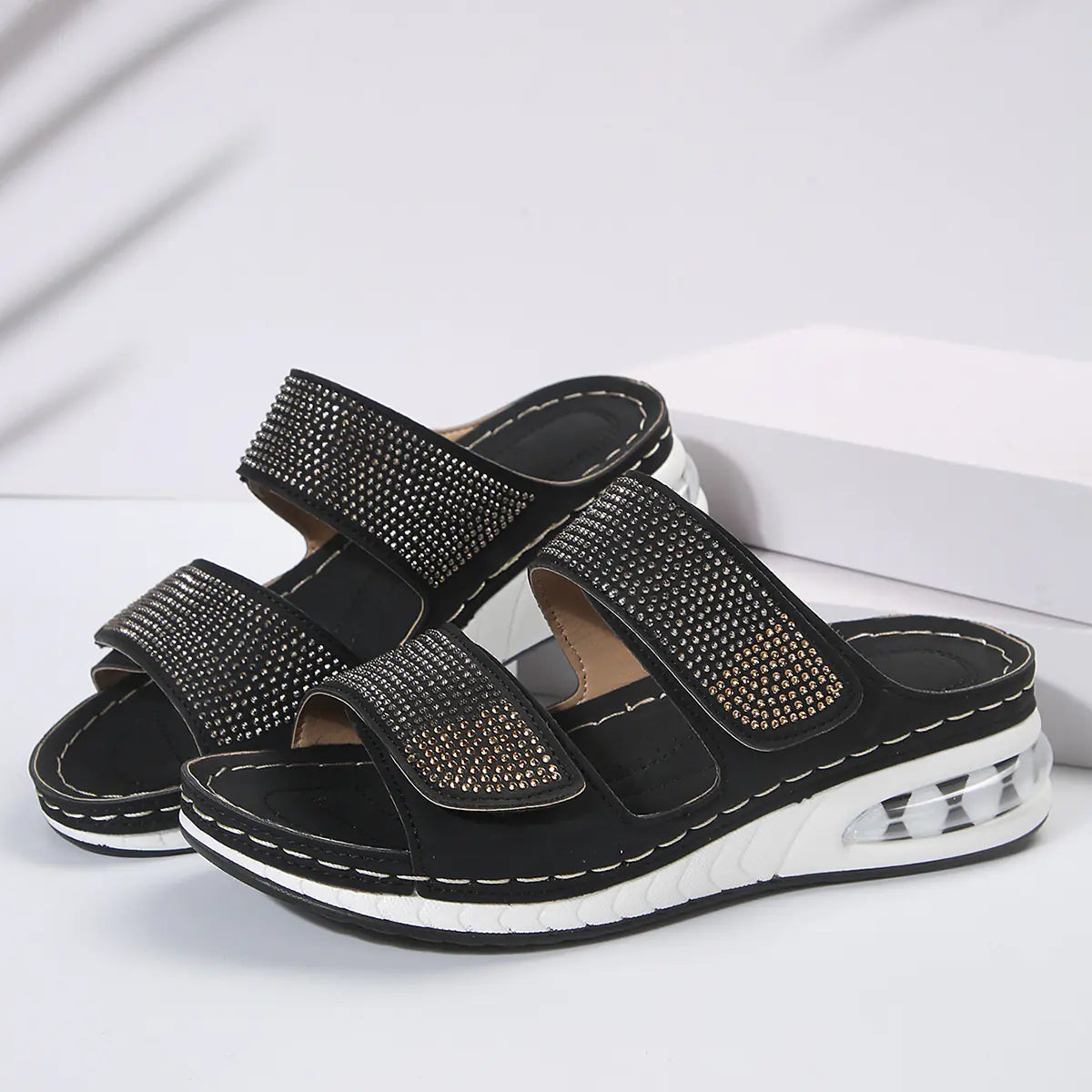 Rhinestone Slide Sandals for Women