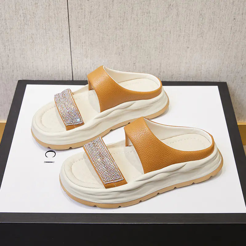 Thick Sole High Platform Slide Sandals