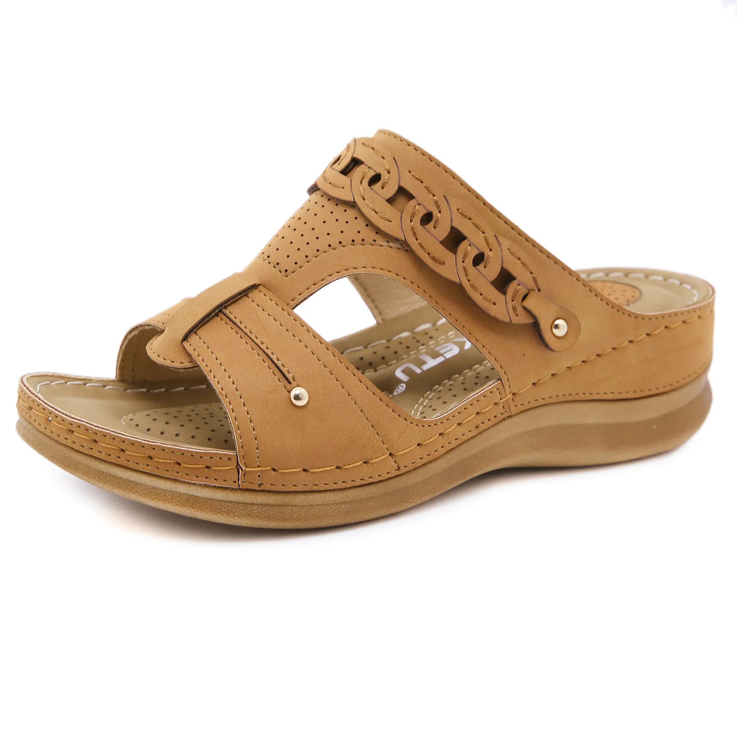 Round Toe Cap Non-Slip Hollow Out Sandals