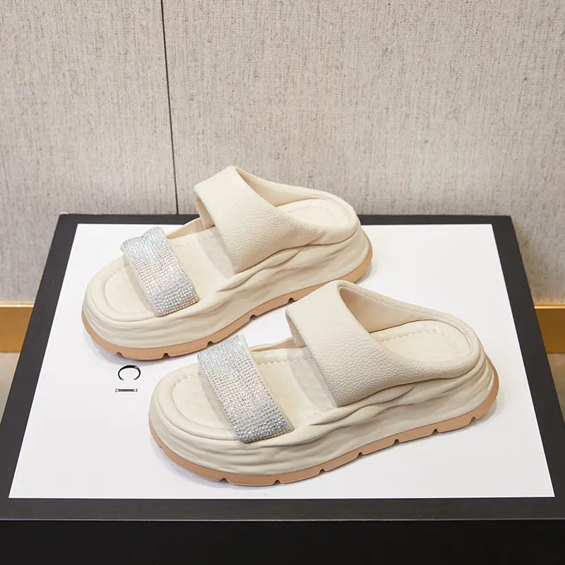 Thick Sole High Platform Slide Sandals