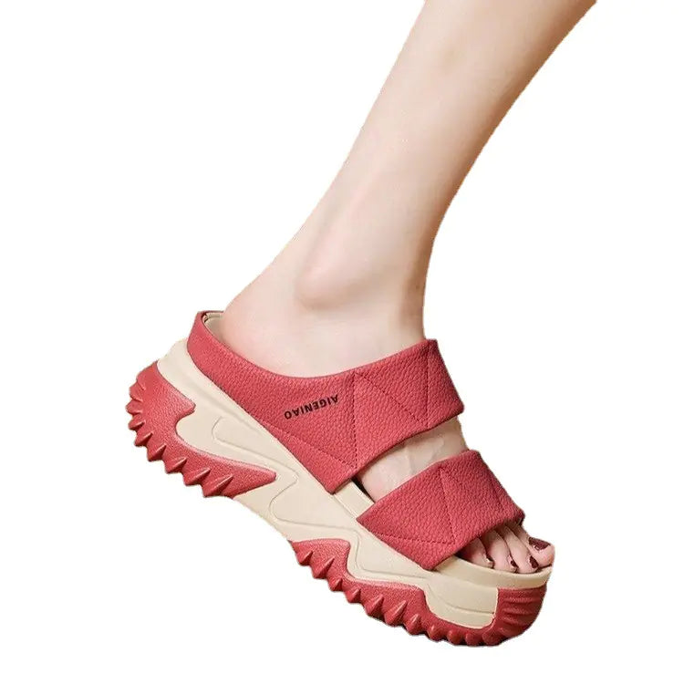 Vintage Thick-Soled Slide Sandals