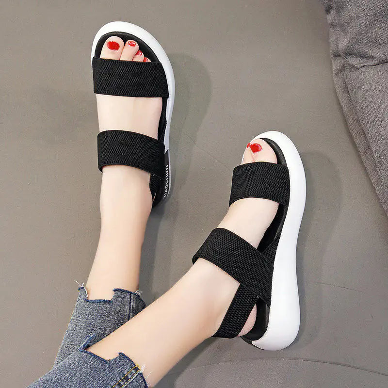 Elastic Flat Beach Casual Shoes
