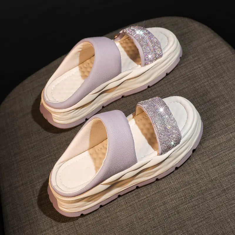 Thick Sole High Platform Slide Sandals