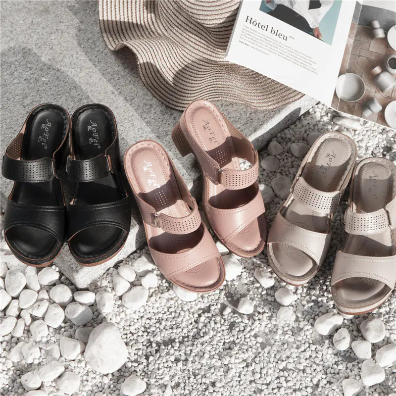Comfortable Women's High-Heeled Sandals
