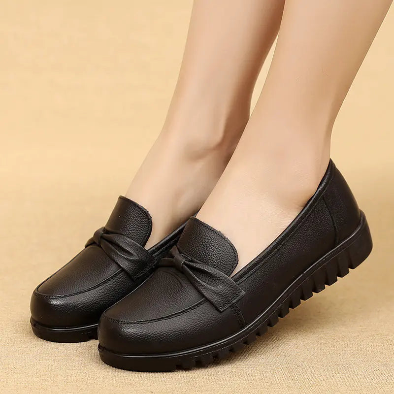 Leather Women's Casual Flat Shoes