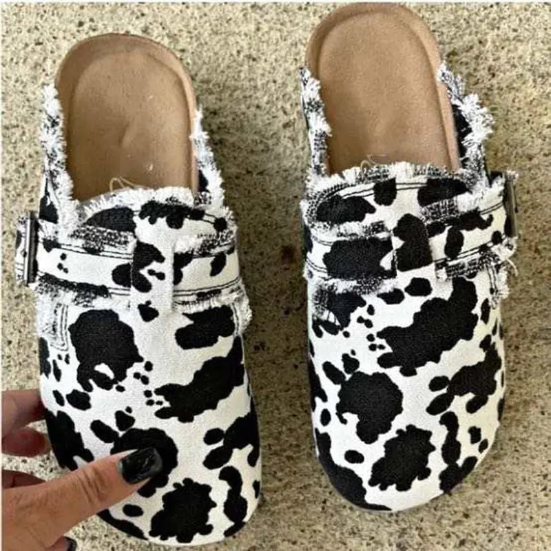 Leopard Print Baotou Slip-on Shoes
