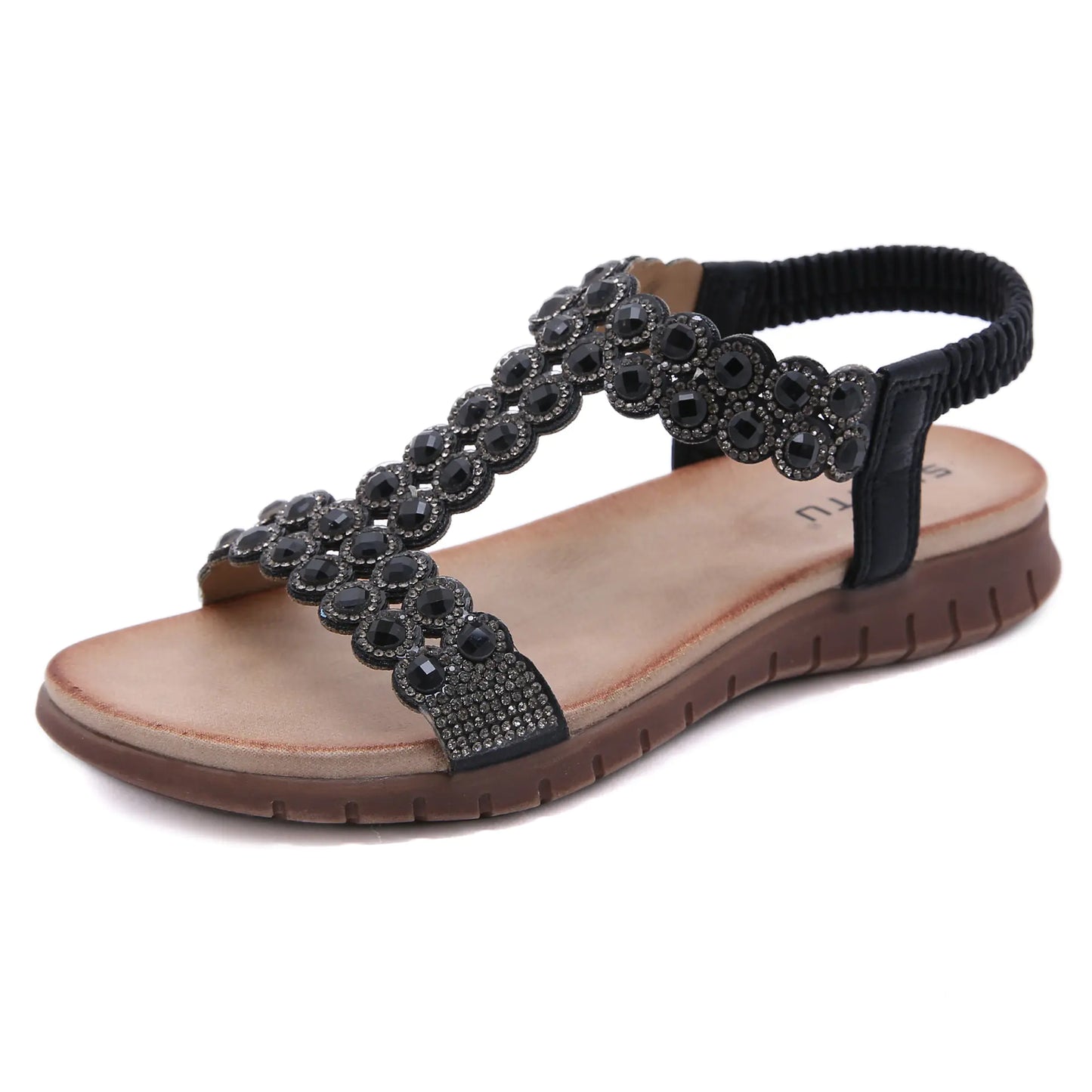 New Retro Beaded Rhinestone Sandals