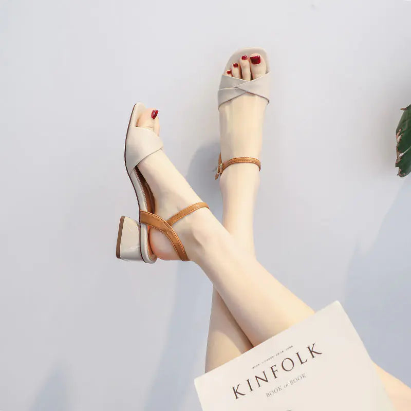 Little Heel Fairy Style Summer Mid-Heel