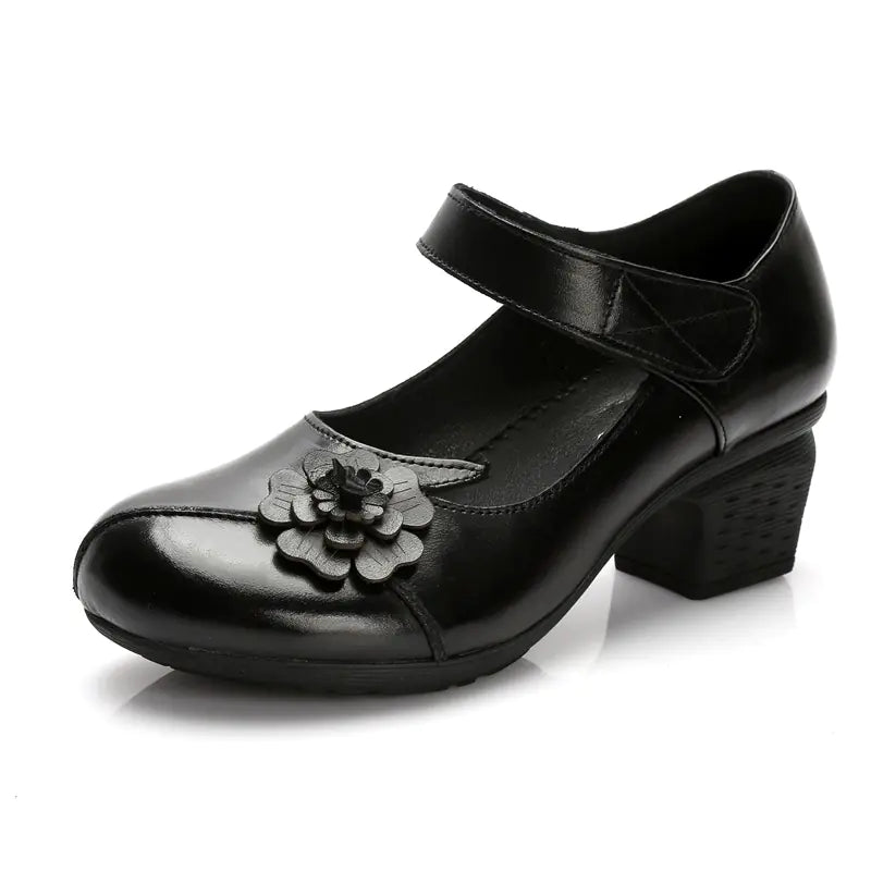 Genuine Leather Vintage Mary Jane Shoes