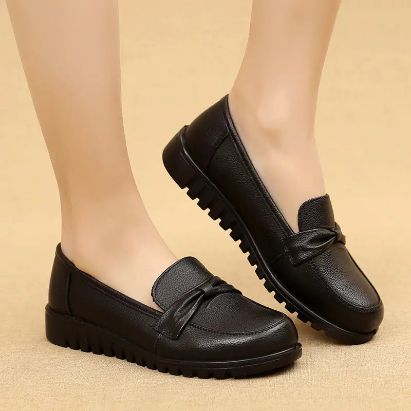 Leather Women's Casual Flat Shoes