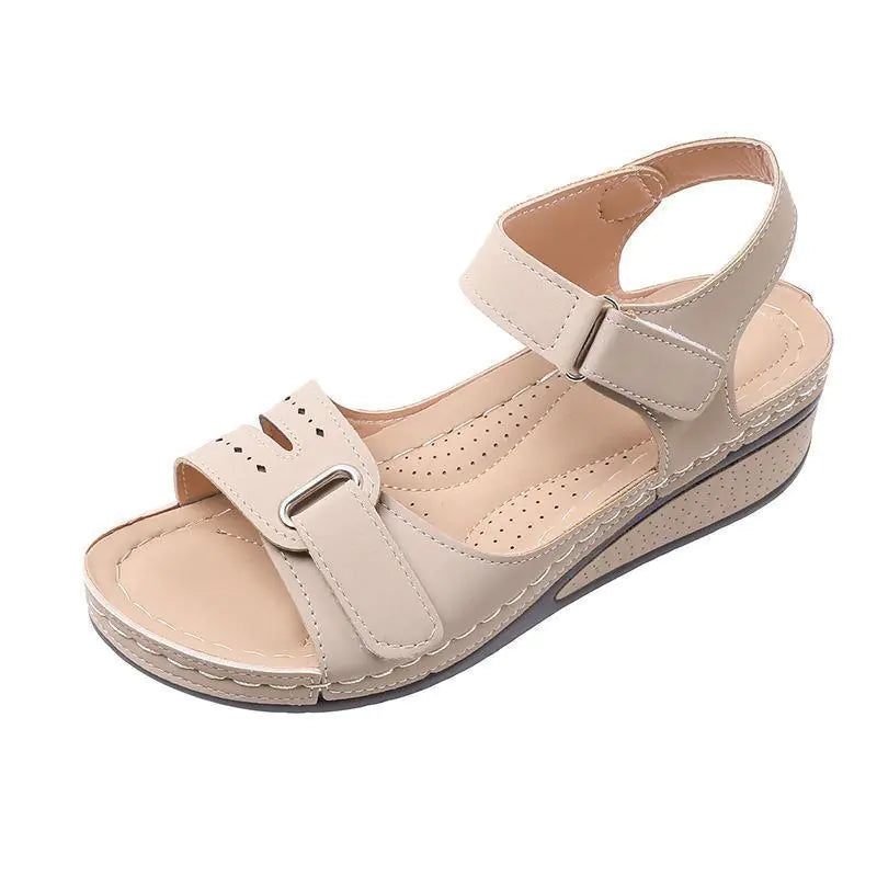 Platform Sandals with Velcro Strap