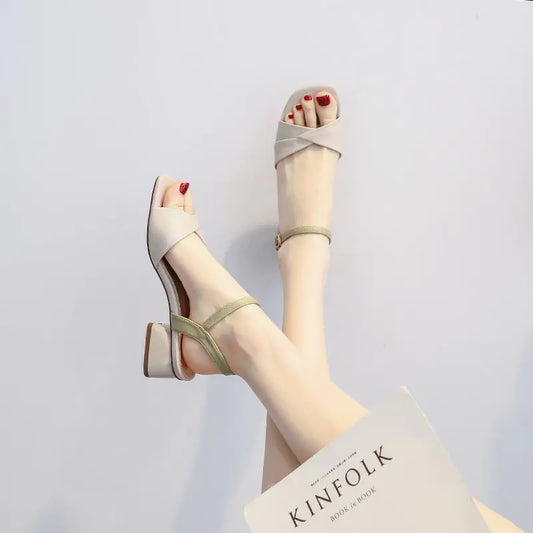 Little Heel Fairy Style Summer Mid-Heel