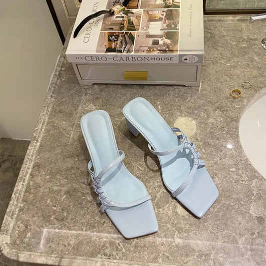 Braided High-Heel Sandals