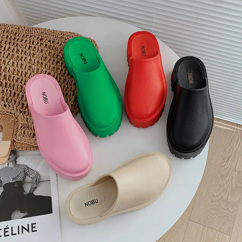 Casual Thick Bottom Outer Wear Toe Shoes