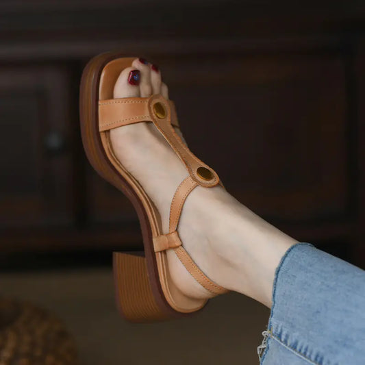 Women's Mid-Heel Leather