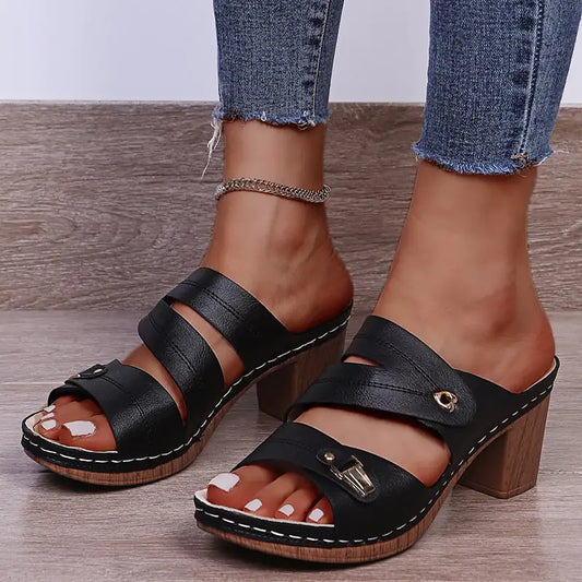 Women's High-Heeled Thick Sandals