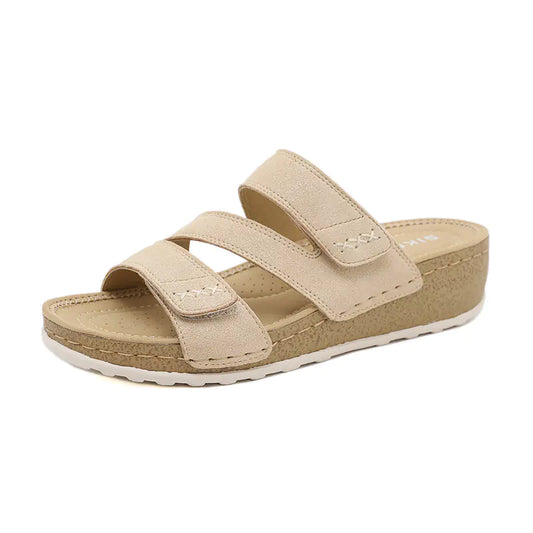 Thick-Soled Women's Shoes with Simple Velcro Design