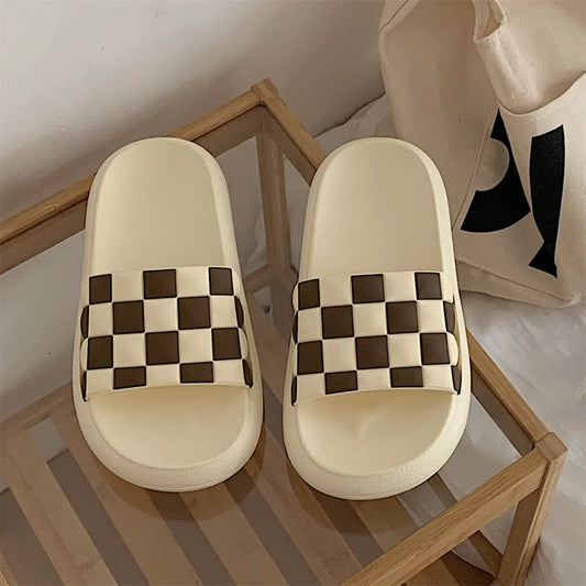Soft Bottom Checkerboard Non-Slip Sandals