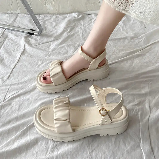Women's Flat Platform Sandals - Summer Roman Style