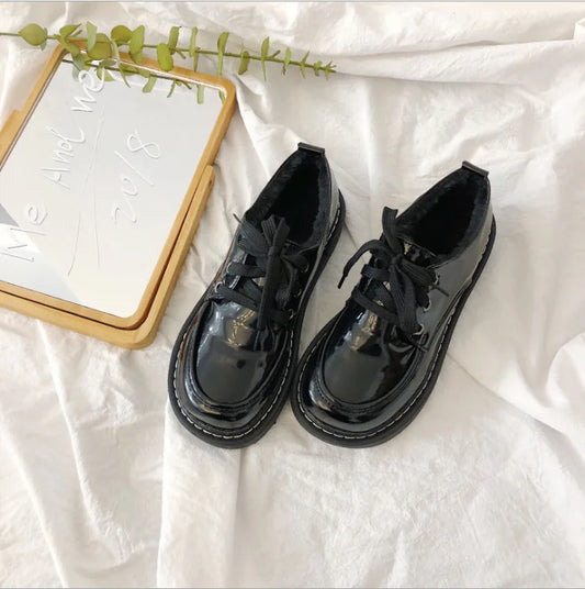 Retro Style Korean Schoolgirl Platform Shoes