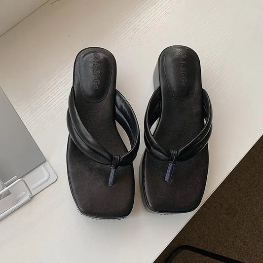 Square Toe Chunky Heel