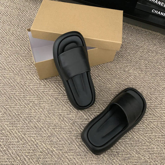 Women's French Platform Slides