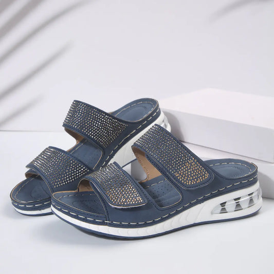 Rhinestone Slide Sandals for Women