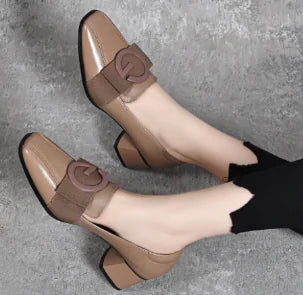Genuine Leather Low Heel