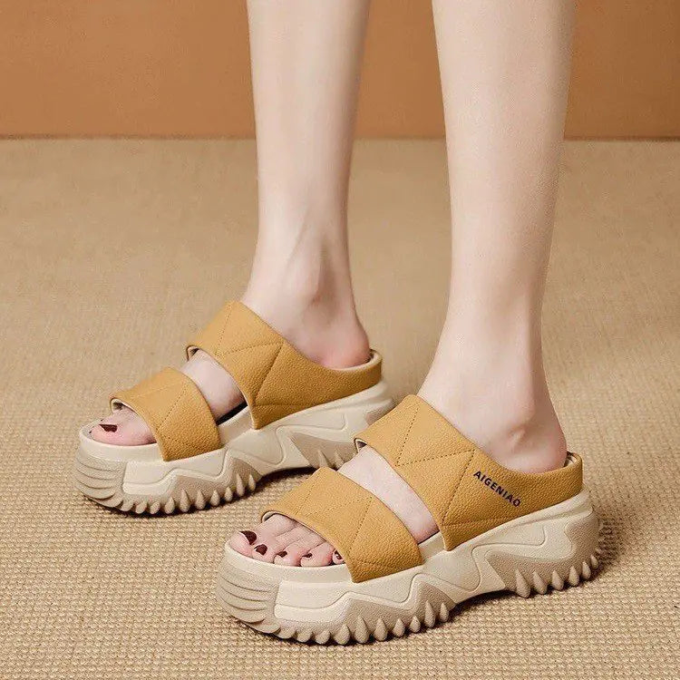 Vintage Thick-Soled Slide Sandals
