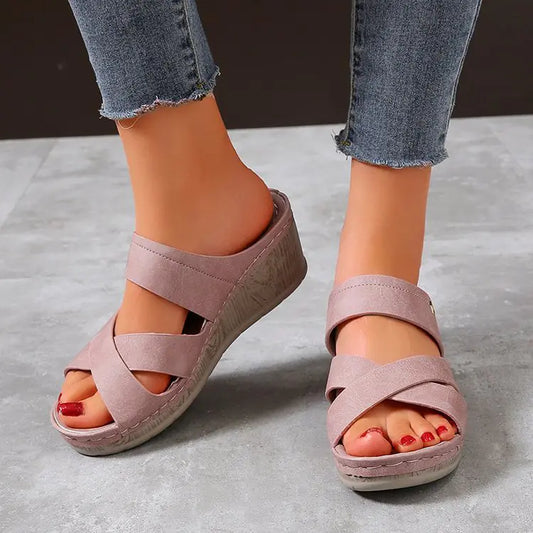 Women's Casual Light Slope Heel Sandals